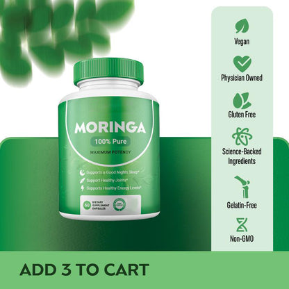 Moringa Capsules, 60 Count - Natural Dietary Supplement