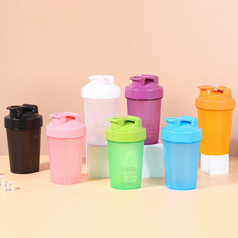 Portable 400ml Plastic Fitness Shaker Cup with Mixing Ball