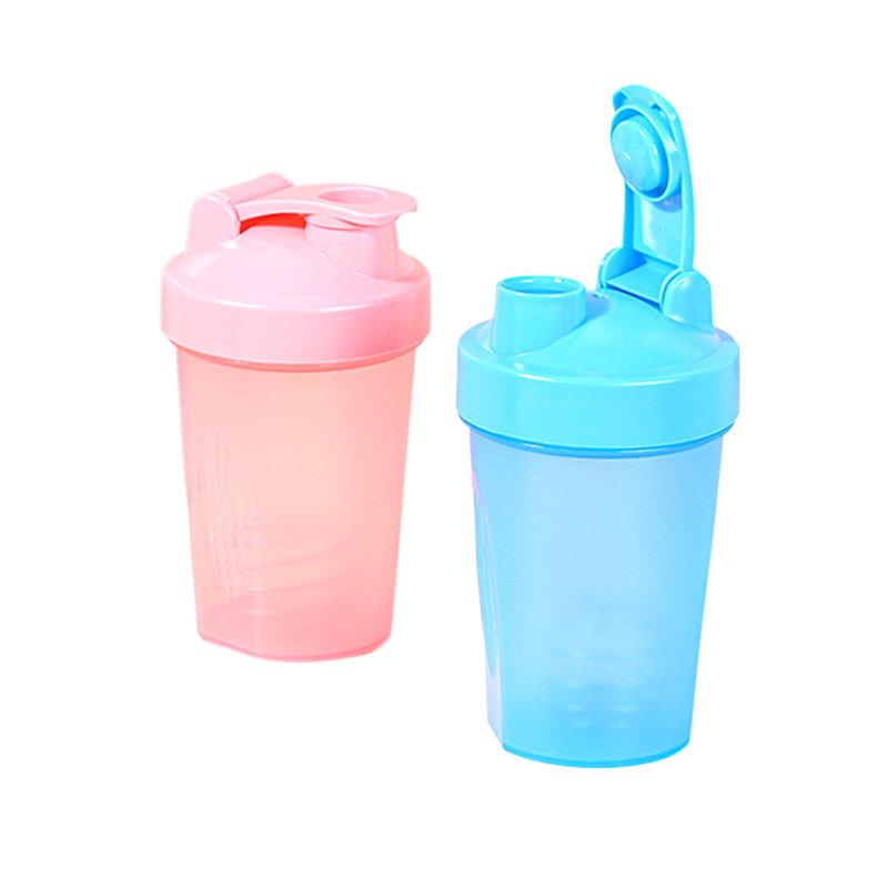 Portable 400ml Plastic Fitness Shaker Cup with Mixing Ball