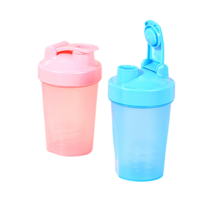 Portable 400ml Plastic Fitness Shaker Cup with Mixing Ball