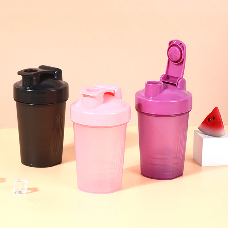 Portable 400ml Plastic Fitness Shaker Cup with Mixing Ball