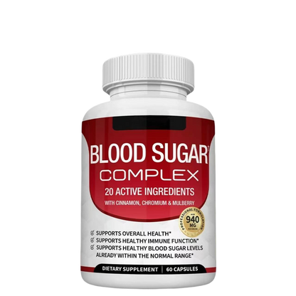 Blood Sugar Complex Supplement - Supports Healthy Blood Sugar Levels Already Within Normal Range All Natural with Cinnamon, Bitter Melon, Chromium, Mulberry, Alpha Lipoic Acid, Non-GMO, 60 Capsules
