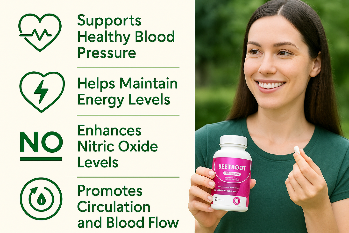 Nuvitap Organic Beet Root Capsules – 1300 mg Premium beet root powder to support healthy circulation, energy, and overall vitality. Non-GMO formula with 90 easy-to-swallow capsules for a full 30-day+ supply