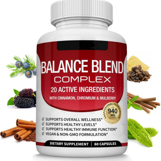 Blood Sugar Complex Supplement - Supports Healthy Blood Sugar Levels Already Within Normal Range All Natural with Cinnamon, Bitter Melon, Chromium, Mulberry, Alpha Lipoic Acid, Non-GMO, 60 Capsules